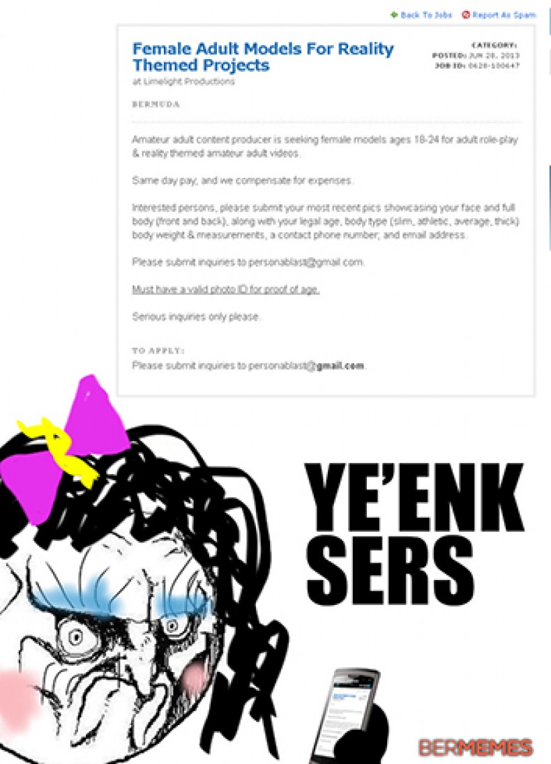 Bermudian Pornstar Ads buh 